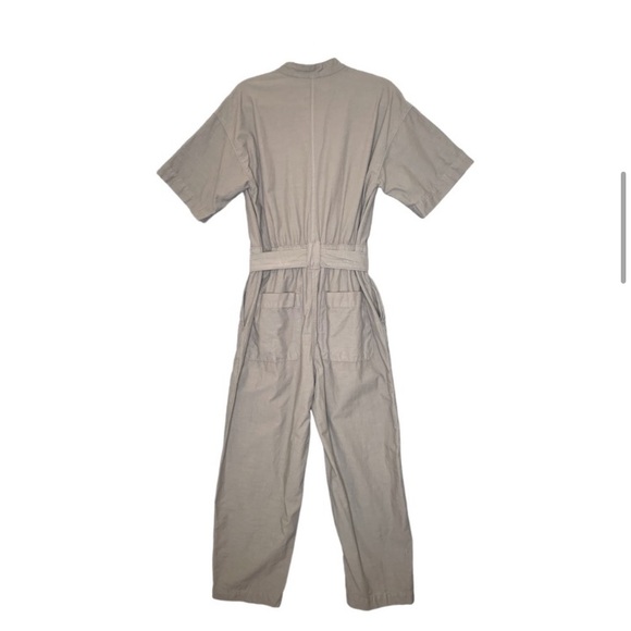 Everlane The Fatigue Short-Sleeve Jumpsuit in Clay Size 4 Belted Waist - Picture 3 of 7